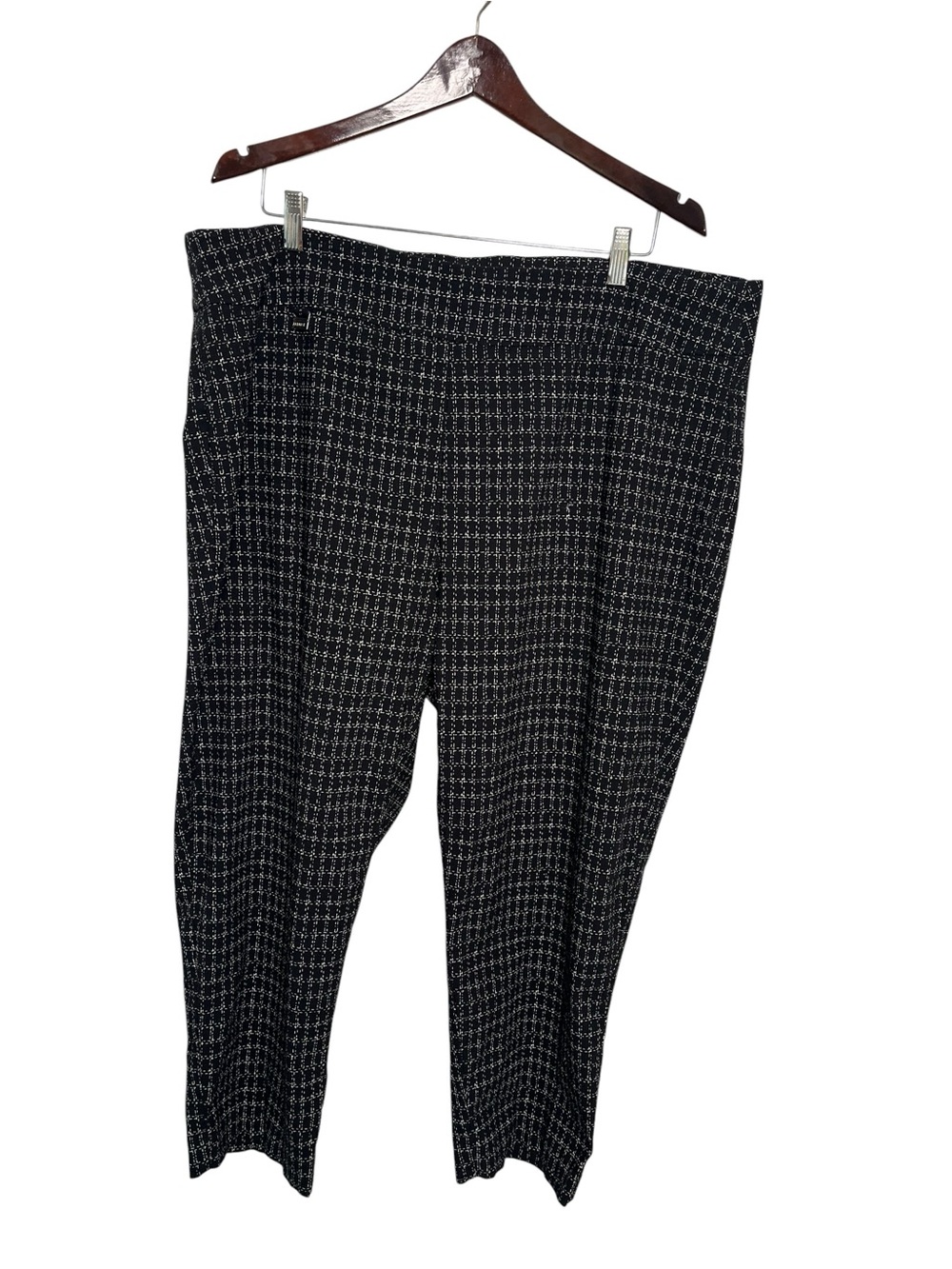 Women’s Premise Geometric Check Pattern Pull-On Pants Size 3X